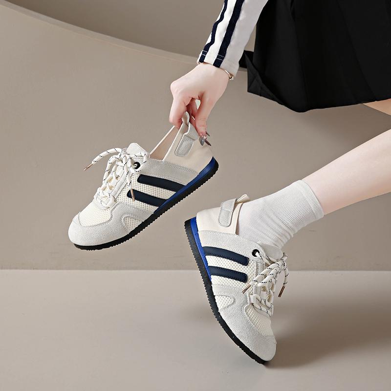 Women's Breathable Mesh Low Top Sneakers with Double Lace - Image 5