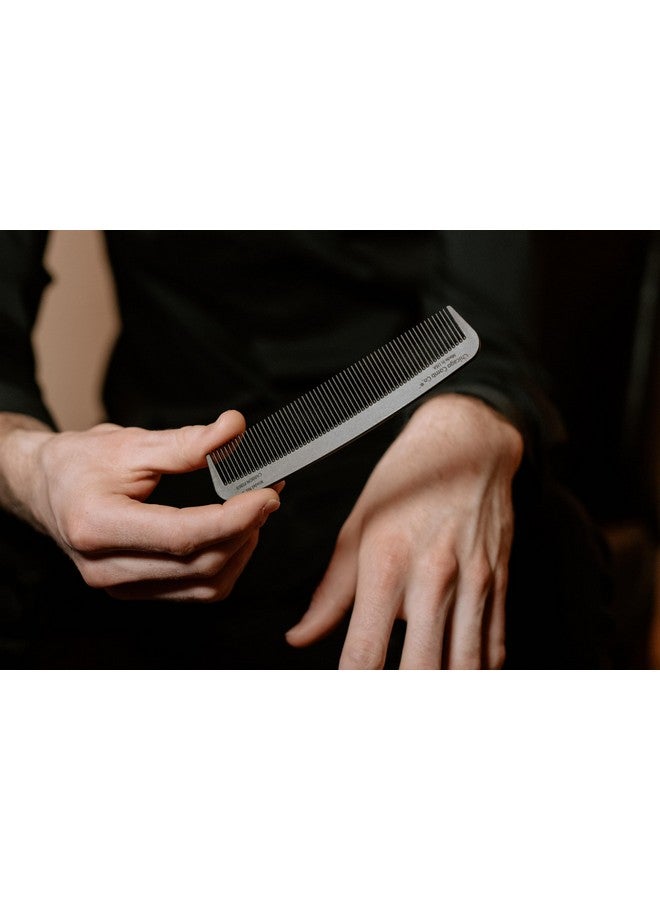 Model 3 Carbon Fiber Made In Usa Antistatic 5.5 Inches (14 Cm) Long Finetooth Pocket Travel Edc Comb Finer Hair And Beards