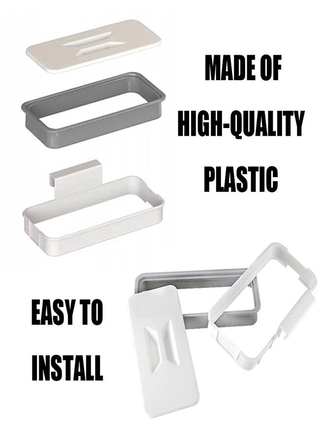 LIUHUIZEYU Portable Trash Bag Holder, Hanging Garbage Bag Holder,Over The Cabinet Plastic with Lid Kitchen Garbage Bags Storage Rack Trash Bin (1 pcs) - Image 5