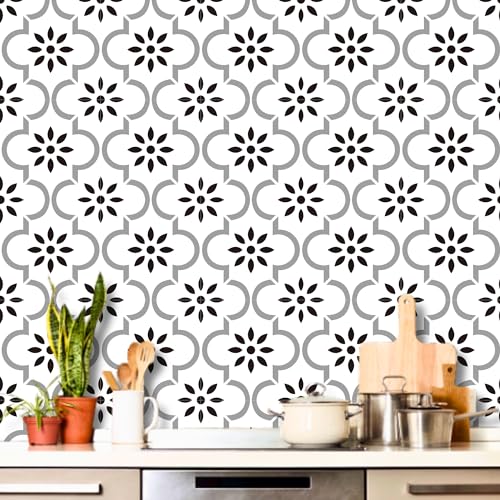 Brandian 12 pcs Tile Decals for Bedroom & Living Room Decor, Covers 2 Ft x 3 Ft, Matte Finish, 6x6 Inches (Pack of 12) - Image 1