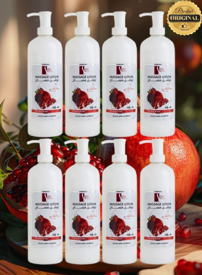 Spa System 8 Pieces Massage Lotion Pomegranate Enrich With Emollient - Image 1