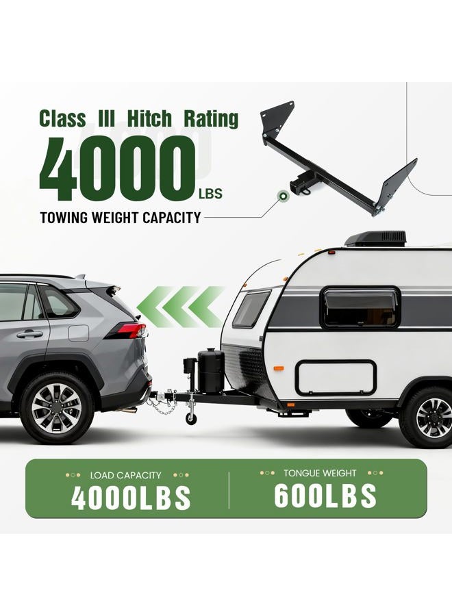 ALMULOO Class 3 Trailer Hitch Compatible with 2019-2024 Toyota RAV4, 2-Inch Receiver Tow Hitch Replacement for 13416, Powder Coated Steel - Image 3