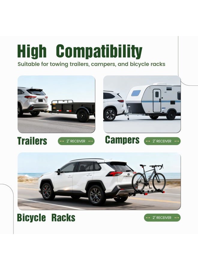 ALMULOO Class 3 Trailer Hitch Compatible with 2019-2024 Toyota RAV4, 2-Inch Receiver Tow Hitch Replacement for 13416, Powder Coated Steel - Image 5