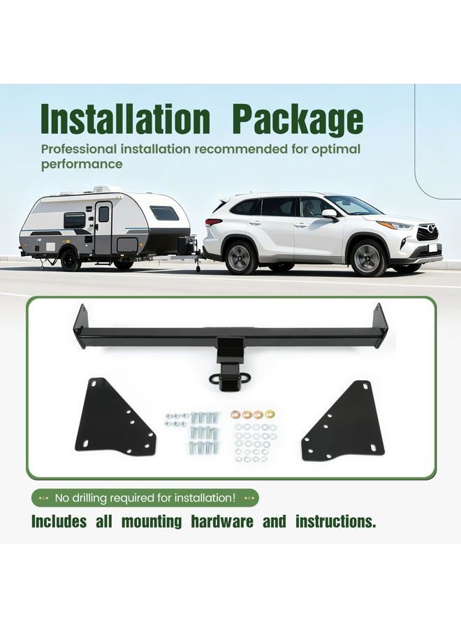ALMULOO Class 3 Trailer Hitch Compatible with 2019-2024 Toyota RAV4, 2-Inch Receiver Tow Hitch Replacement for 13416, Powder Coated Steel - Image 4