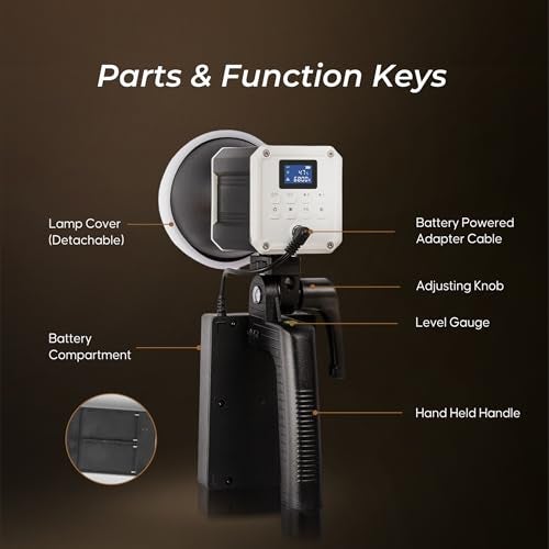 DIGITEK® (DCL 60WBC) 60W Bi Color Handheld Continuous LED Light with Diffuser & Remote, 9 Special Effect Modes, AC/DC Power - 2800K-6800K, Color Temp Control, 96 CRI, 7800 Lumen, Ideal for Shooting - Image 3