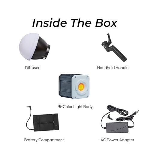 DIGITEK® (DCL 60WBC) 60W Bi Color Handheld Continuous LED Light with Diffuser & Remote, 9 Special Effect Modes, AC/DC Power - 2800K-6800K, Color Temp Control, 96 CRI, 7800 Lumen, Ideal for Shooting - Image 2