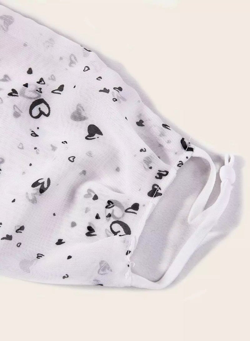 Heart Pattern Face Covering  - Image 5