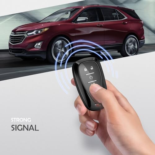 ELOHEI for Chevy Key Fob Cover Case Shell Cover TPU Protector Holder for Chevrolet 2020 2019 2018 2017 2016 Chevy Malibu Camaro Cruze Traverse Spark Equinox Sonic Volt Bolt (Black) - Image 4