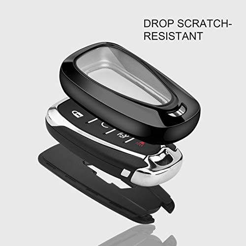 ELOHEI for Chevy Key Fob Cover Case Shell Cover TPU Protector Holder for Chevrolet 2020 2019 2018 2017 2016 Chevy Malibu Camaro Cruze Traverse Spark Equinox Sonic Volt Bolt (Black) - Image 3