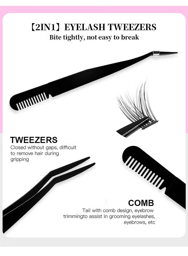 HTKCRX 120 Clusters C Curl Individual Lashes Cluster Lashes DIY Eyelash Natural Look 3D Effect Black Individual False Eyelashes With Eyelash Glue - Image 5