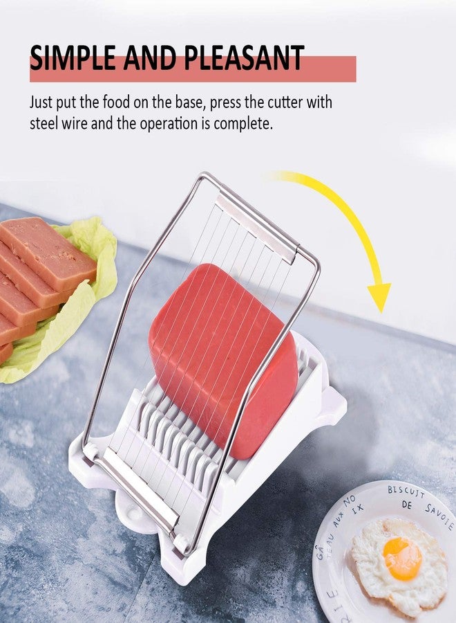 top Topolopyfeely Slicer for Salami Butter Spam and Fruit with 10 Slices Stainless Steel - Image 2