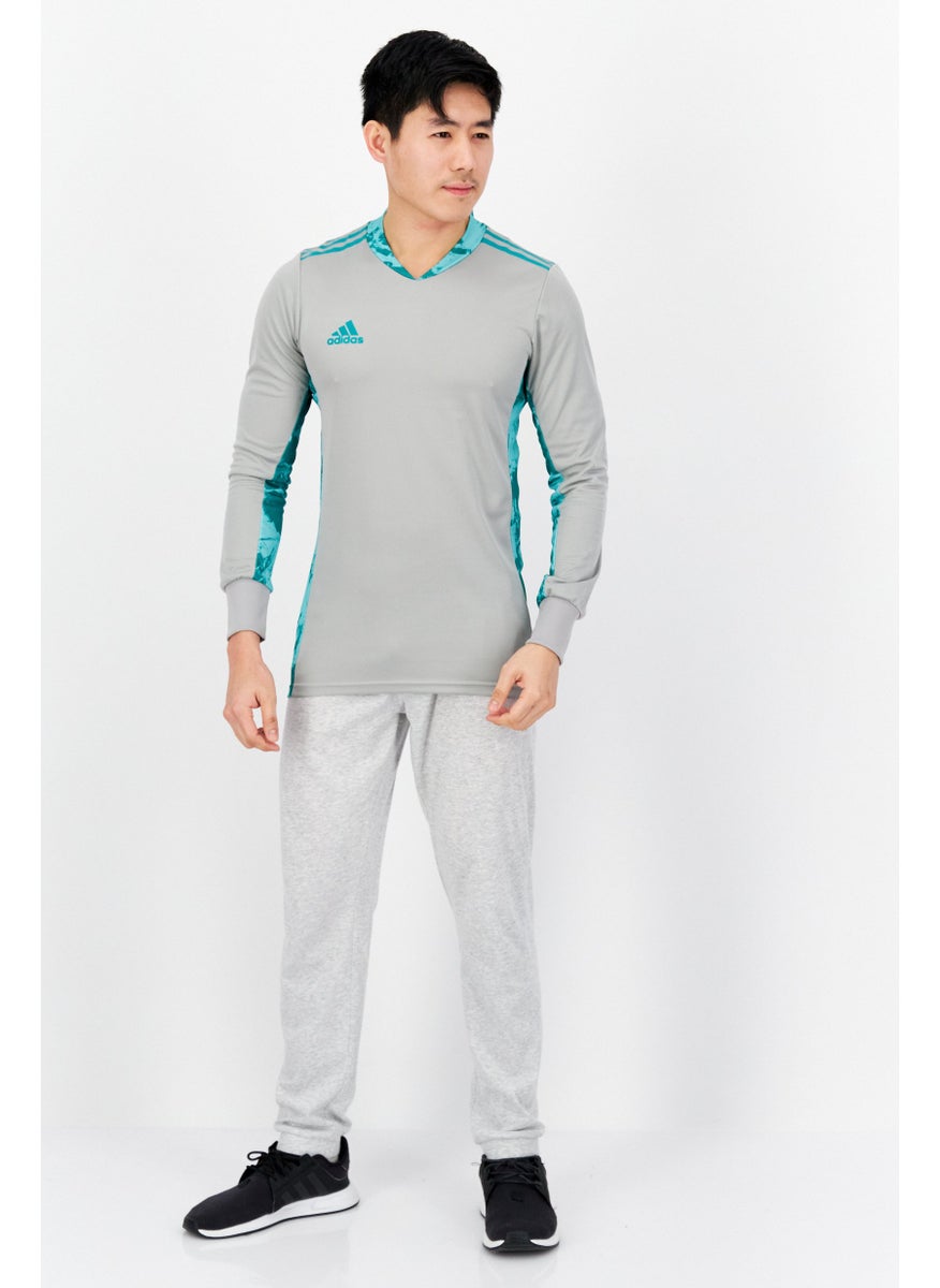 Adidas Men Sportswear Fit Goal Keeper Long Sleeve Training Jersey, Grey/Green  - Image 2