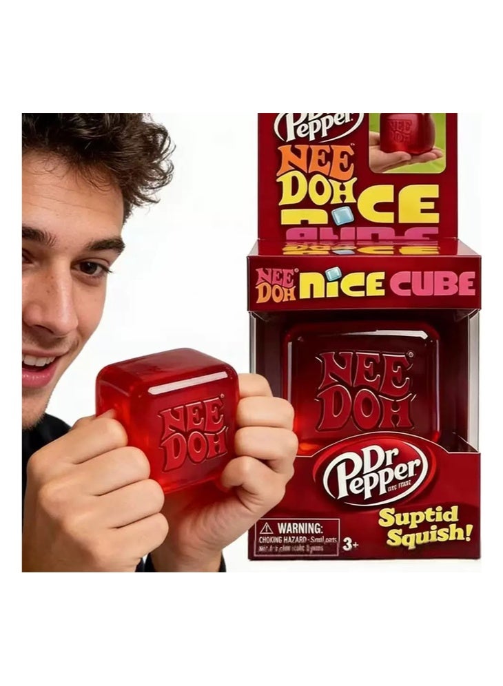 Needoh Schylling NeeDoh Nice Cube - Sensory Squeeze Toy with Super Solid Squish - 2.25" Cube - Color May Vary (Pack of 1) - Image 1