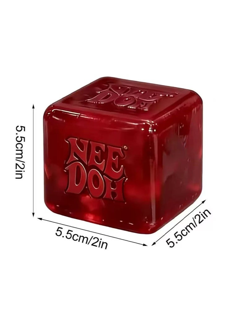 Needoh Schylling NeeDoh Nice Cube - Sensory Squeeze Toy with Super Solid Squish - 2.25" Cube - Color May Vary (Pack of 1) - Image 3