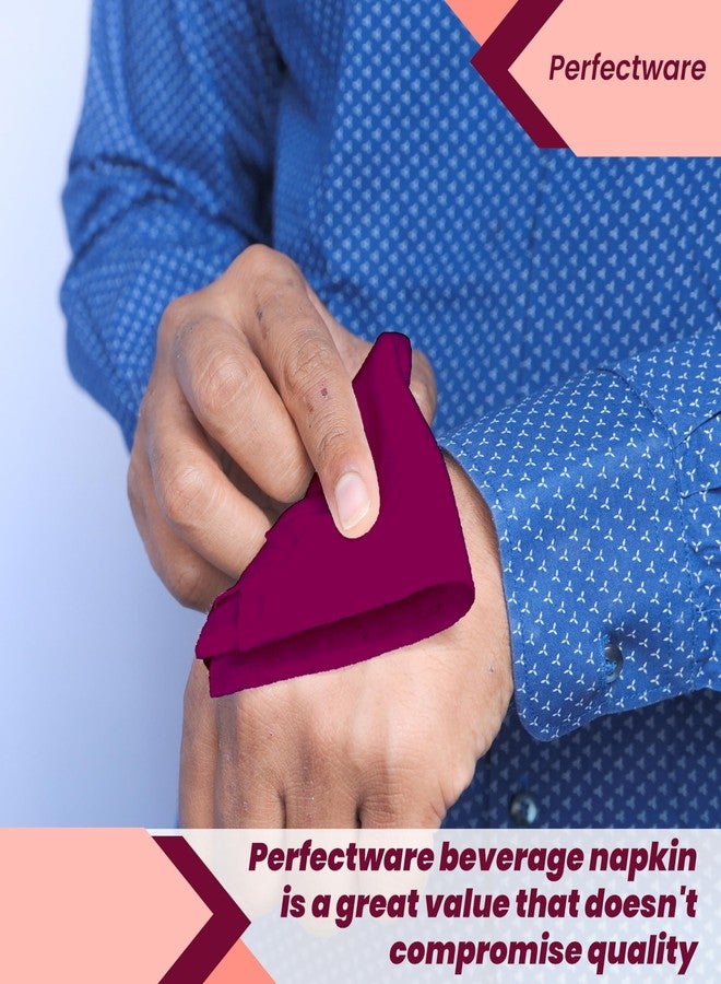 Perfectware - 2 Ply Burgundy Bev-250 2 Ply Burgundy Beverage Napkins- Pack of 250ct - Image 3