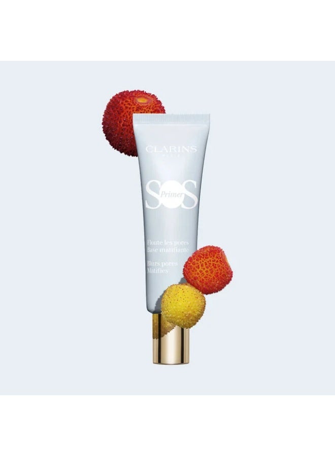Clarins SOS Color Correcting Face Primer in the Matifying shade, 30 ml size. - Image 2
