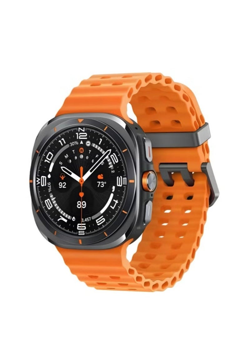 W7 AI Smart Watch Ultra, Rugged Design IP68 Waterproof Blood Oxygen Monitoring Watch, Amoled Screen Display Sleep Monitoring Fitness Watch With 100 Plus Exercise Modes, (Orange) - Image 1