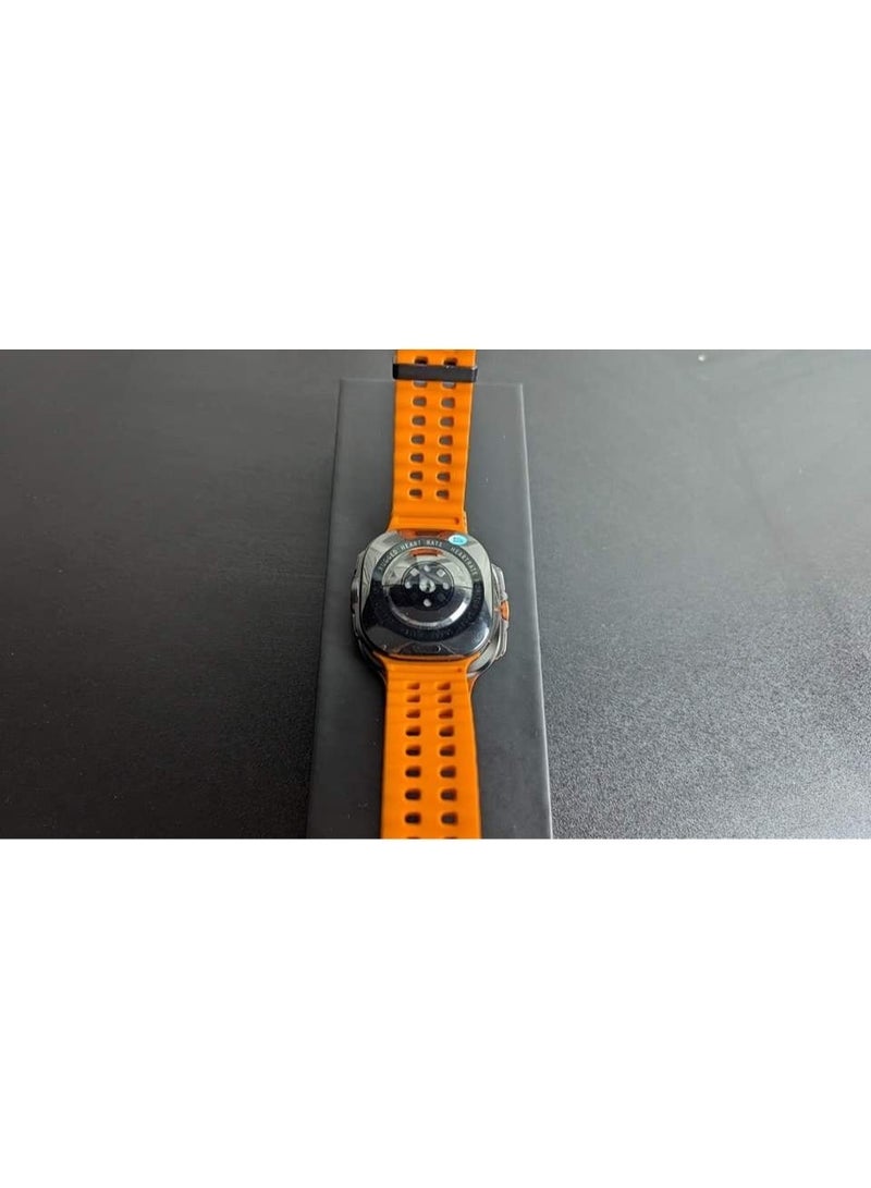 W7 AI Smart Watch Ultra, Rugged Design IP68 Waterproof Blood Oxygen Monitoring Watch, Amoled Screen Display Sleep Monitoring Fitness Watch With 100 Plus Exercise Modes, (Orange) - Image 3