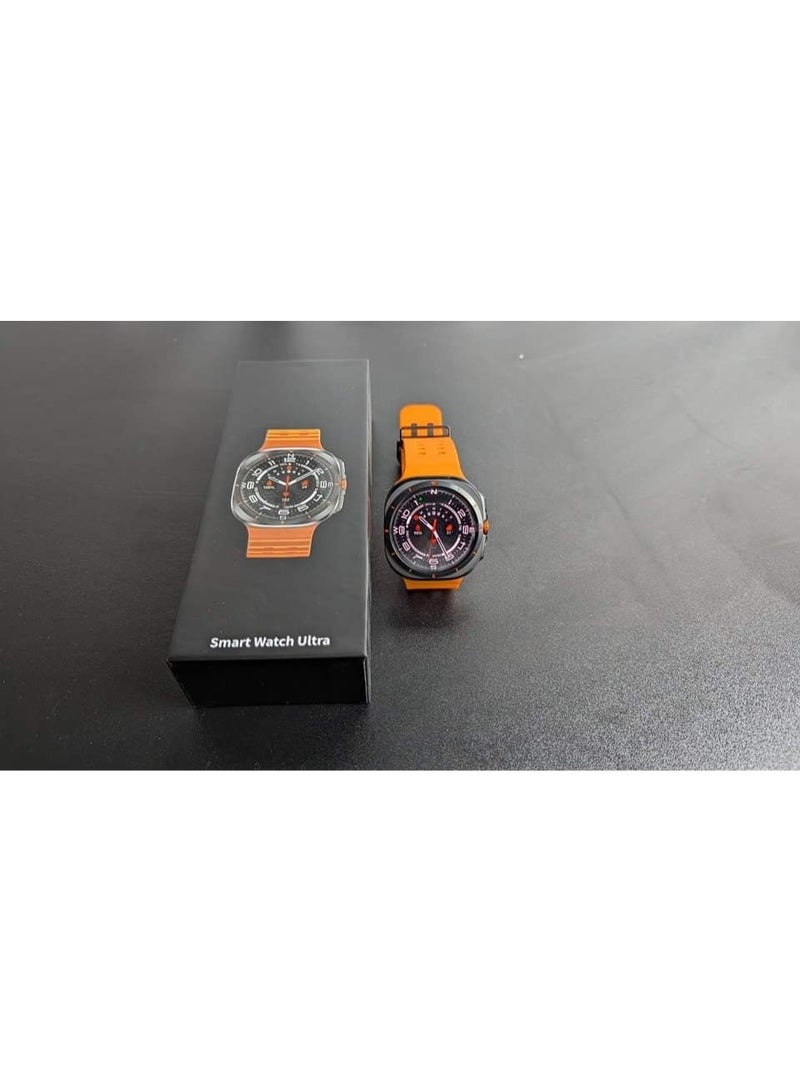 W7 AI Smart Watch Ultra, Rugged Design IP68 Waterproof Blood Oxygen Monitoring Watch, Amoled Screen Display Sleep Monitoring Fitness Watch With 100 Plus Exercise Modes, (Orange) - Image 4