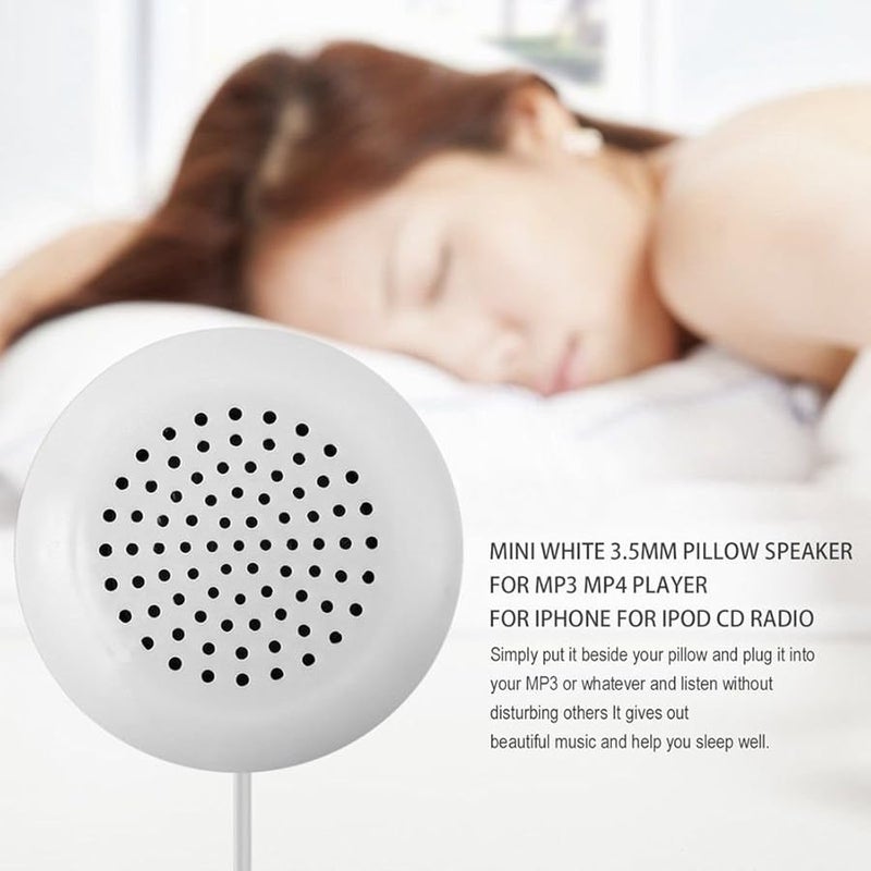 Mini White Pillow Speaker 3 5mm Jack for CD Radio MP3 Player - Image 3