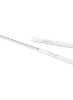 BRIGHTLY LABS Stainless Steel Reusable Drinking Straws Set of 4 with Cleaning Brush - Eco-Friendly Metal Straws for Drinks, Cocktails, Smoothies - Durable, Hygienic, and Sustainable Alternatives to Plastic  - Image 3