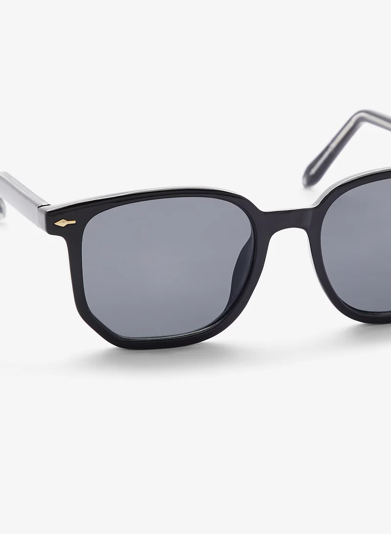 Seventy Five Polarized Lens Square Aviatoe Sunglasses
