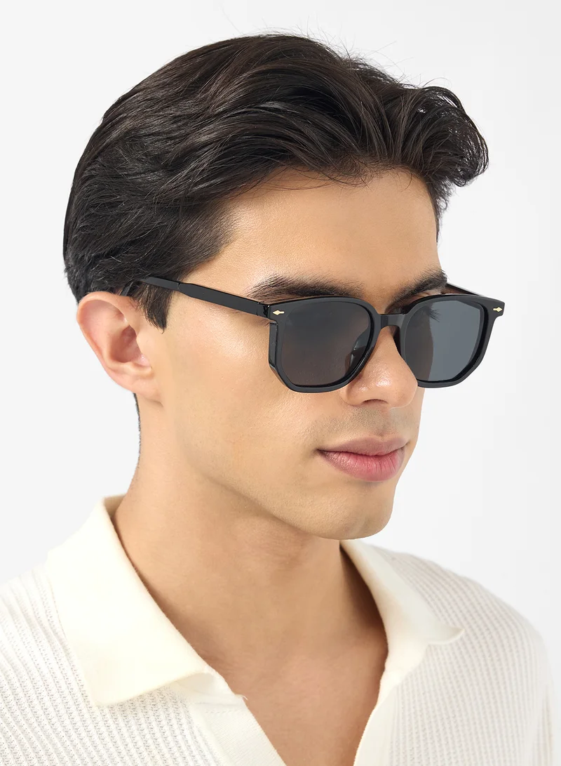 Seventy Five Polarized Lens Square Aviatoe Sunglasses