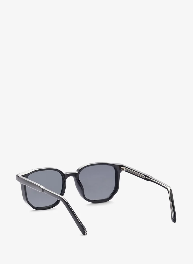 Seventy Five Polarized Lens Square Aviatoe Sunglasses