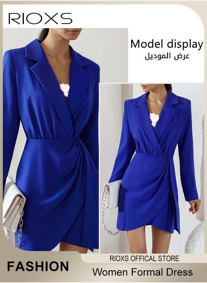RIOXS - Women's Formal Dress, Slim High Waist Long Sleeve Bodycon Dress, Elegant Chic Work Dress, High-quality Business Dresses for Office, Professional Pencil Skirt, Perfect for Office Wear or Upscale Events - Image 1
