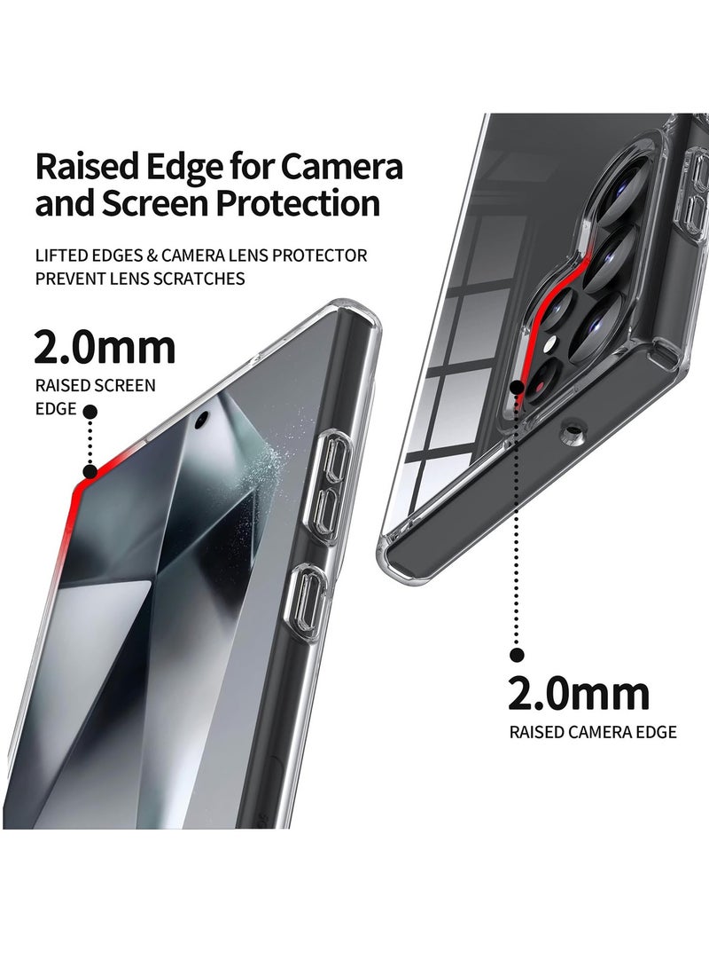 BORTONY Samsung S24 Ultra Case Transparent Yellowing Resistant Case Anti-Scratch Shockproof Bumper Drop Protection Phone Case Cover for Samsung Galaxy S24 Ultra - Image 3