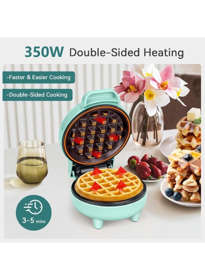 هوميفاي صانعة الوافل المصغرة 4 بوصة، صانعة وافل داش متعددة الوظائف، وافل بلجيكي، بطاطس مهروسة، وجبات كيتو، ساندويتش، كرات البيض، آلة وافل مدمجة، سطح غير لاصق، 220 فولت. - Image 4