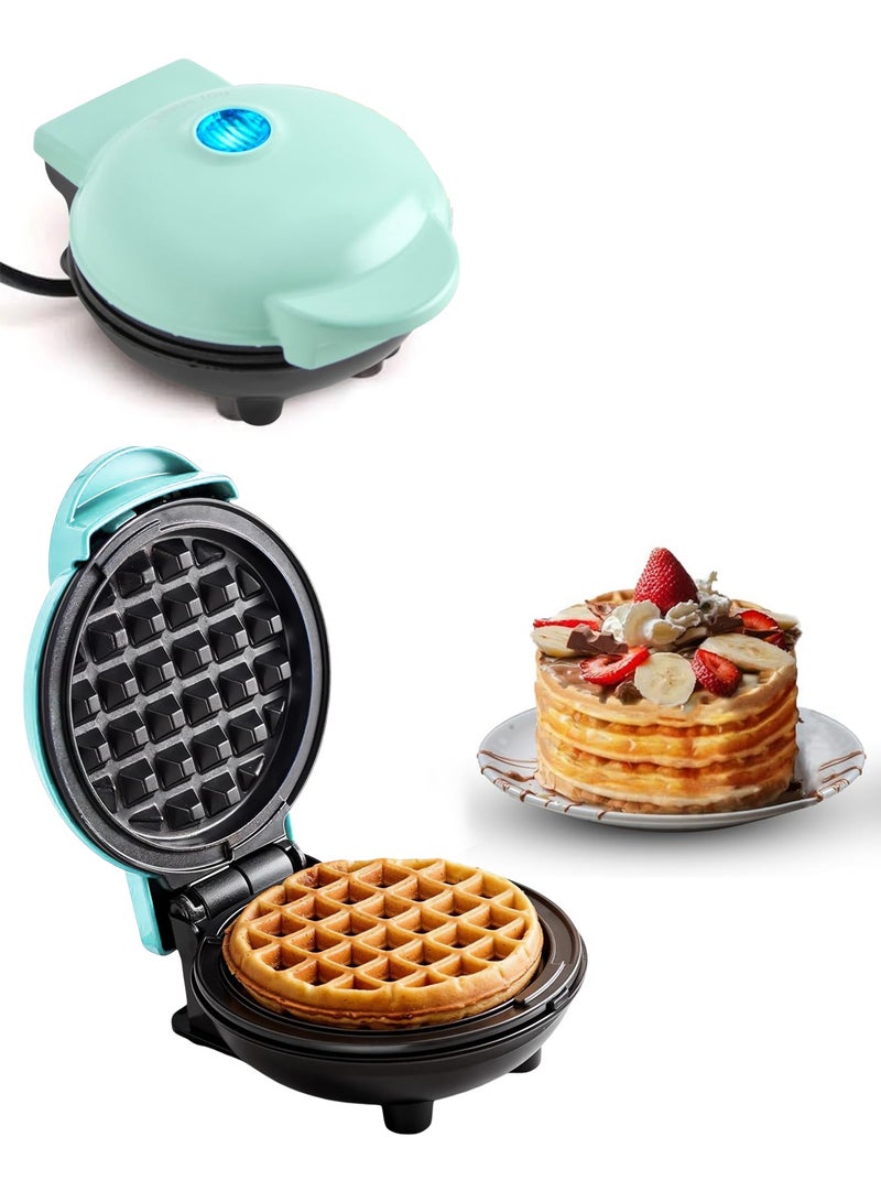 هوميفاي صانعة الوافل المصغرة 4 بوصة، صانعة وافل داش متعددة الوظائف، وافل بلجيكي، بطاطس مهروسة، وجبات كيتو، ساندويتش، كرات البيض، آلة وافل مدمجة، سطح غير لاصق، 220 فولت. - Image 1