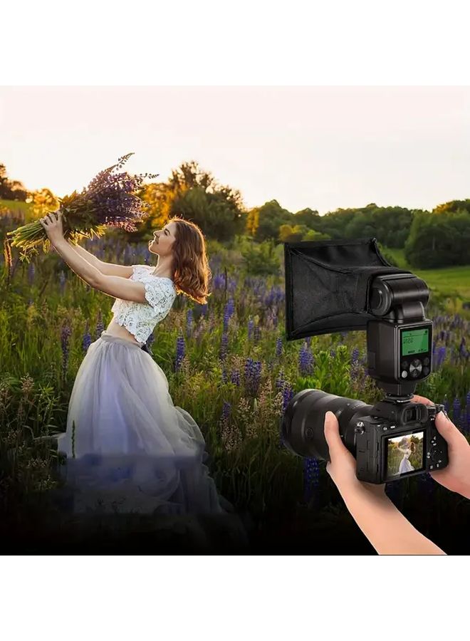 2 Pack Polyamide Flash Diffuser Softbox Set Collapsible Octagon and Rectangular Speedlight Softboxes - Image 5