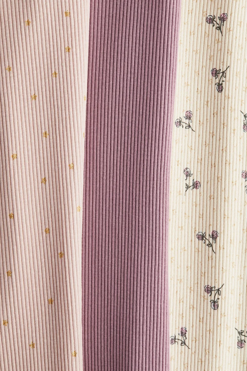 H&M 3-pack ribbed cotton leggings