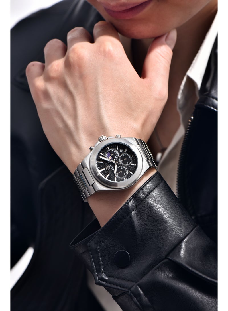 BENYAR Mens Watches Multifunction Chronograph Date Quartz Watch for Men Stainless Steel Band Wrist Watch Gift for Men Casual Business - Image 2