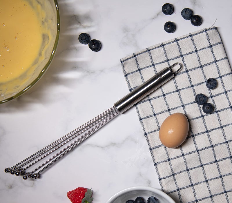 Qullai 12"" Professional Chefs Stainless Steel Ball Whisk. Great For Blending  Whisking  Beating  And Stirring. Whisks Eggs  Chocolate & Sauce With Ease. - Image 5