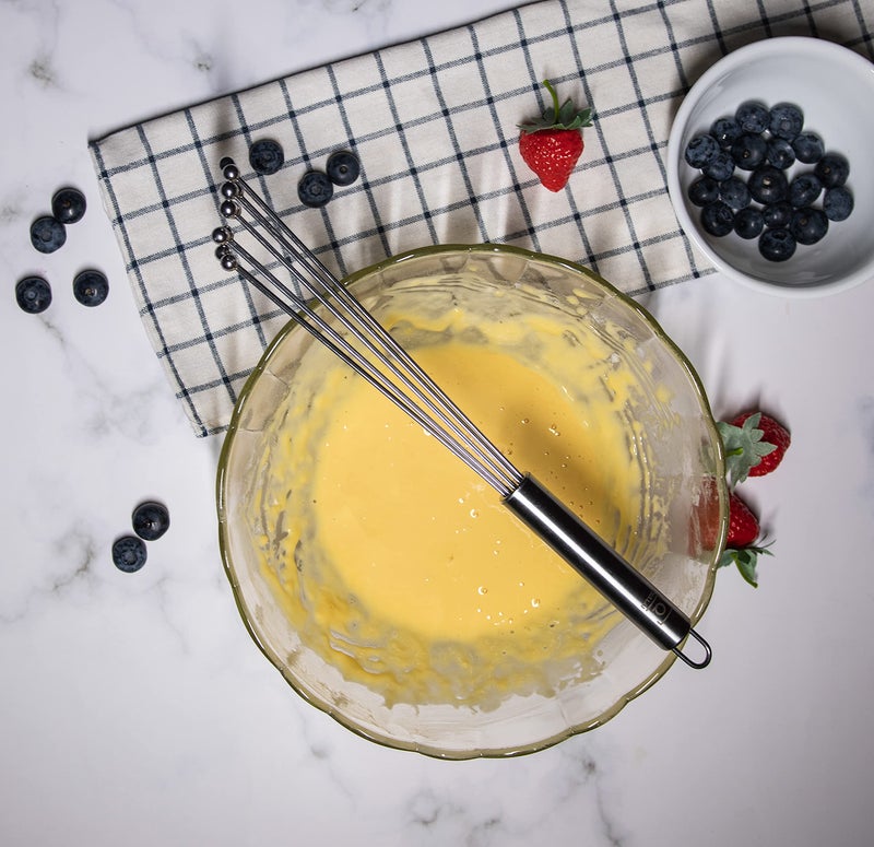 Qullai 12"" Professional Chefs Stainless Steel Ball Whisk. Great For Blending  Whisking  Beating  And Stirring. Whisks Eggs  Chocolate & Sauce With Ease. - Image 4