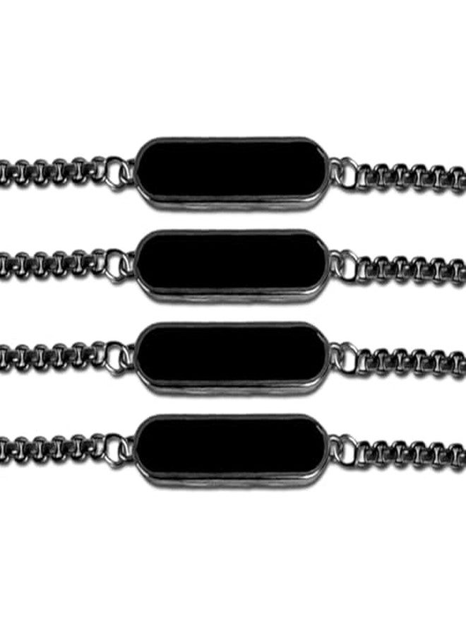 Oblivion Bracelet for Men – Black Color Personalized Rakhi Bracelet, Engrave Name or Message for Special Occasion Raksha Bandhan for Brothers, Customized Stylish Adjustable Wrist Accessory (Pack of 2) - Image 2