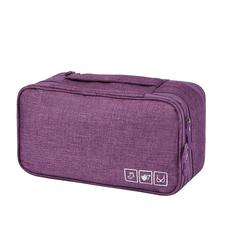 Bra Socks Storage Bag Wardrobe Underwear Storage Household Large Capacity Multi-functional Portable Dust-proof Storage Bag Purple 