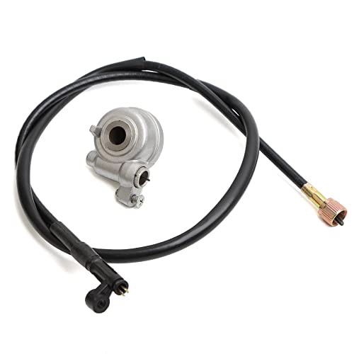 Minho Motorcycle Speedometer Drive Gear with Cable Kit 12mm Axle Hole Scooter Speedometer Drive Gear with E-100cm Speedometer Line Fit for Chinese GY6 Scooter Mopeds Parts - Image 1