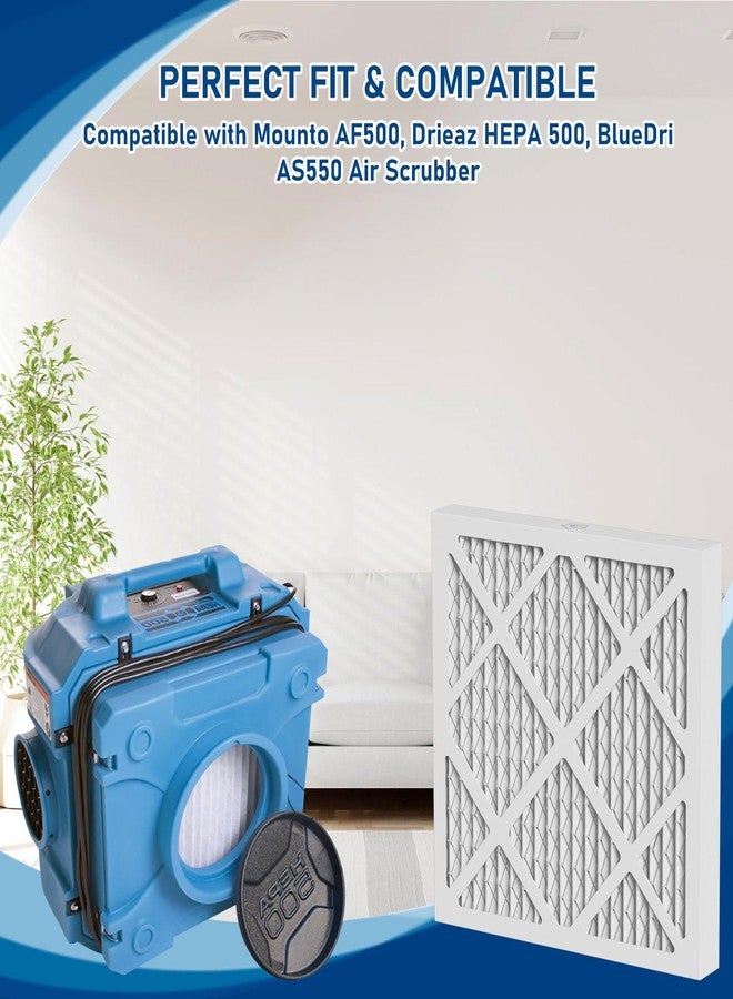 Fizerneer HEPA 550 Air Pre-Filter Replacement Set MERV-13 Compatible with Mounto AF500, Drieaz HEPA 500, BlueDri AS550 Air Scrubber, 16"L x 16"W x 0.75"H, 5 Pack - Image 4
