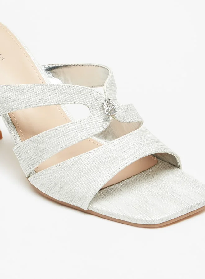 Flora Bella By Shoexpress Women's Strappy Slip-On Sandals With Stiletto Heels Ramadan Collection