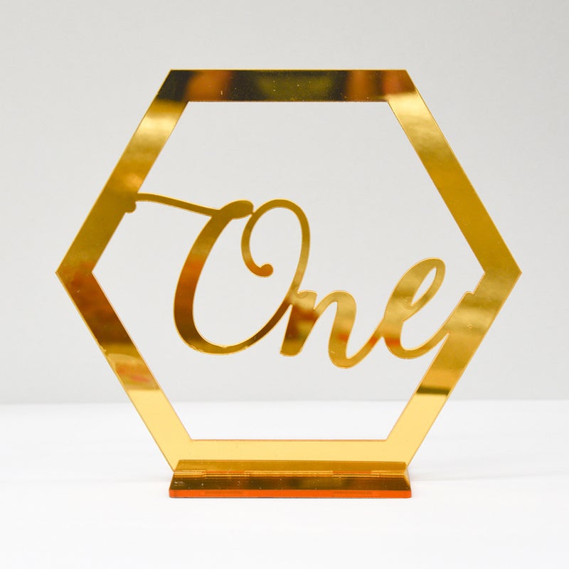 Bt050-089 Three-Dimensional Acrylic Digital Wedding Table Number Plate Table Seat Plate Diy Mirror Table - Image 1