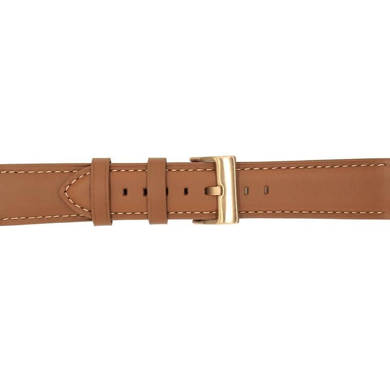 Adjustable Leather Gray Classic Strap Smartwatch Band Compatible with Samsung Galaxy Watch with Fit Replacement Strap for Daily Wear - Image 4