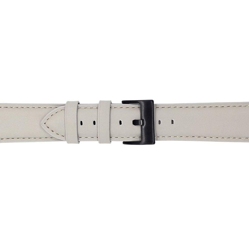 Adjustable Leather Gray Classic Strap Smartwatch Band Compatible with Samsung Galaxy Watch with Fit Replacement Strap for Daily Wear - Image 1