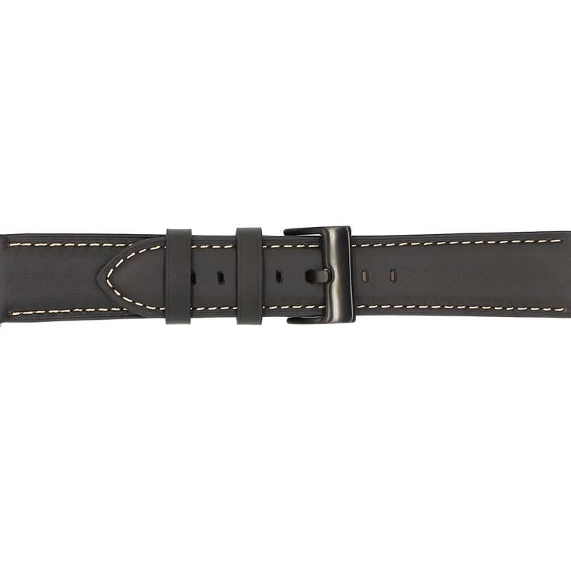 Adjustable Leather Gray Classic Strap Smartwatch Band Compatible with Samsung Galaxy Watch with Fit Replacement Strap for Daily Wear - Image 3