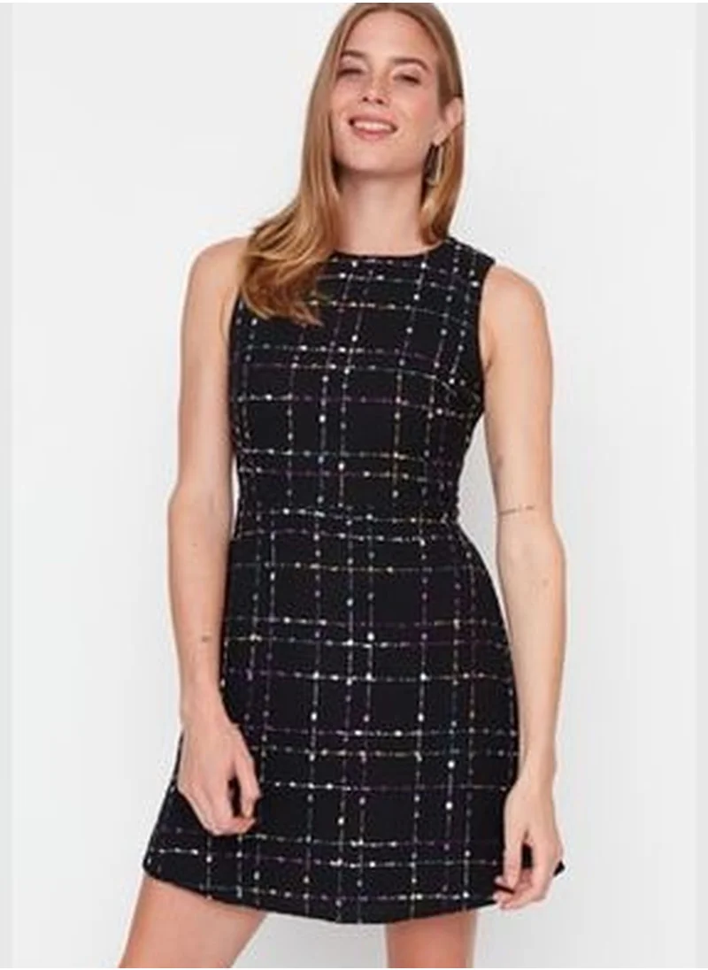 trendyol Black Tweed Dress TWOAW23EL00258