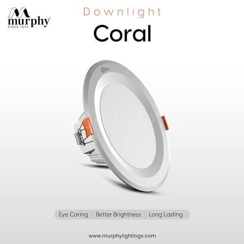 Murphy Polycarbonate Body 7W Coral LED Warm White Round Panel Conceal Down Light | Pack of 8 | Long-Lasting & Flicker-Free LED Light | Suited for 3 Inch Junction Box - Image 2