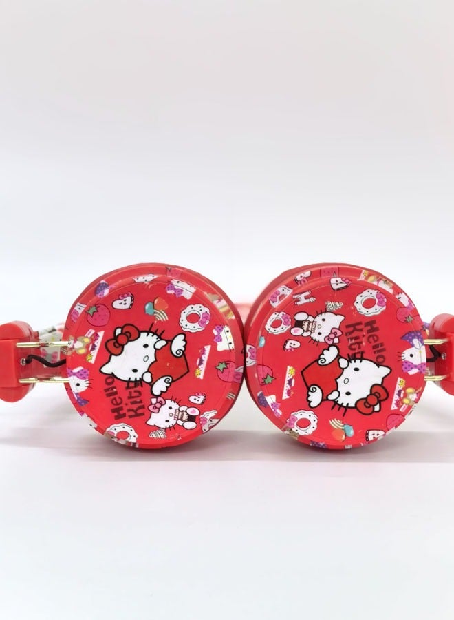 Upgraded red Hello Kitty pattern Bluetooth wireless headset for children, noise-cancelling wireless headset for children, suitable for TF card, mobile phone, tablet computer  - Image 3