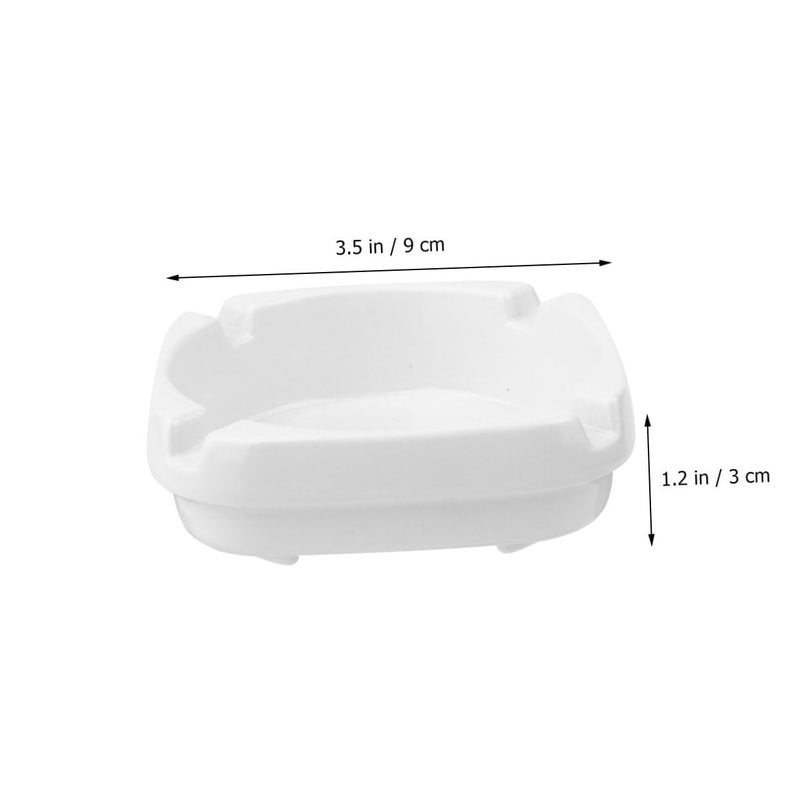 White Imitation Porcelain Square Smoking Ashtray for Indoor and Outdoor Household Use - Image 3